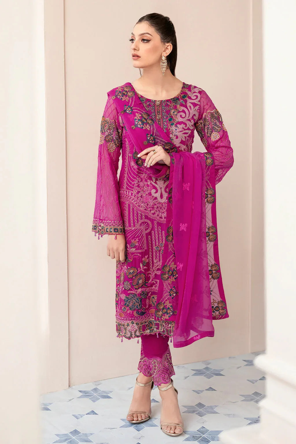 Ramsha | Rangoon Chiffon Collection 24 | D-912 - Aqsa Fabrics