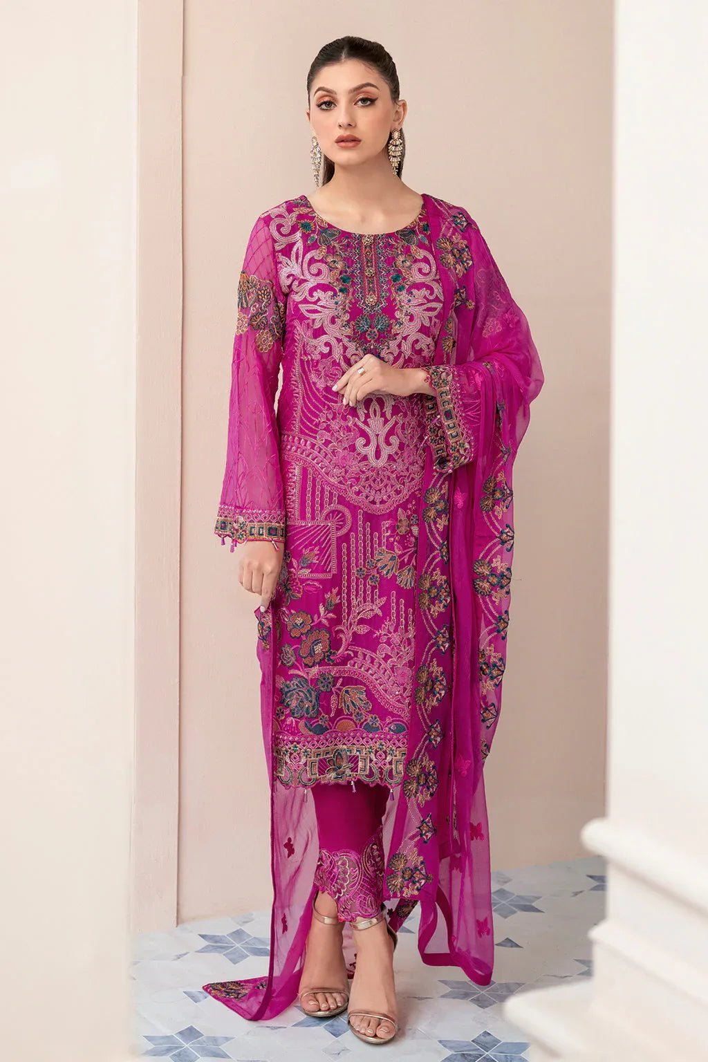 Ramsha | Rangoon Chiffon Collection 24 | D-912 - Aqsa Fabrics