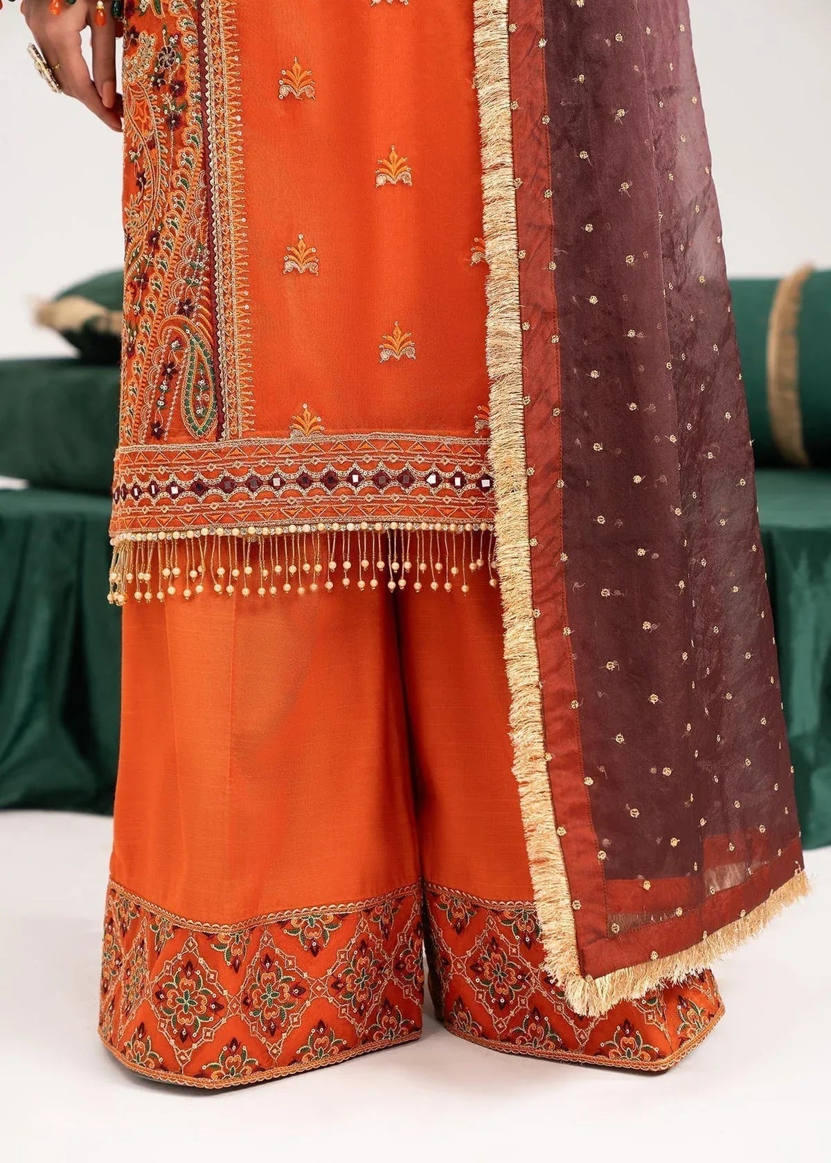Dastoor | Sajni Luxury Eid Collection 24 | Ruby - Aqsa Fabrics