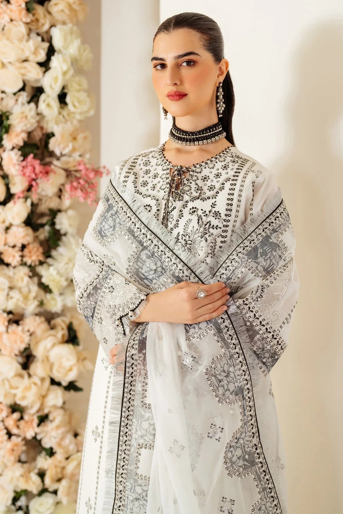 Alizeh | Luxury Raw Silk | AF-RS-04-DOVE - Aqsa Fabrics