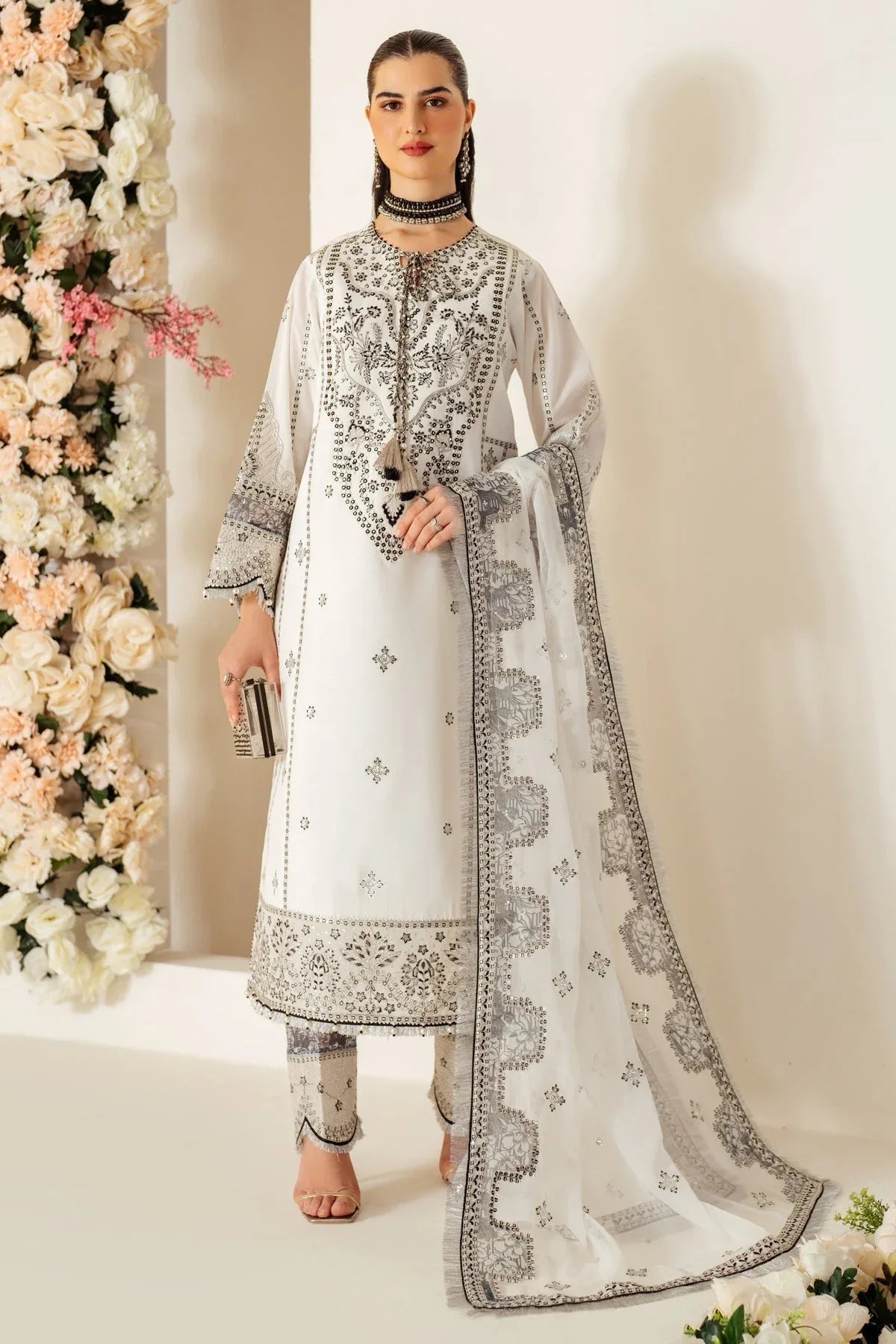 Alizeh | Luxury Raw Silk | AF-RS-04-DOVE - Aqsa Fabrics
