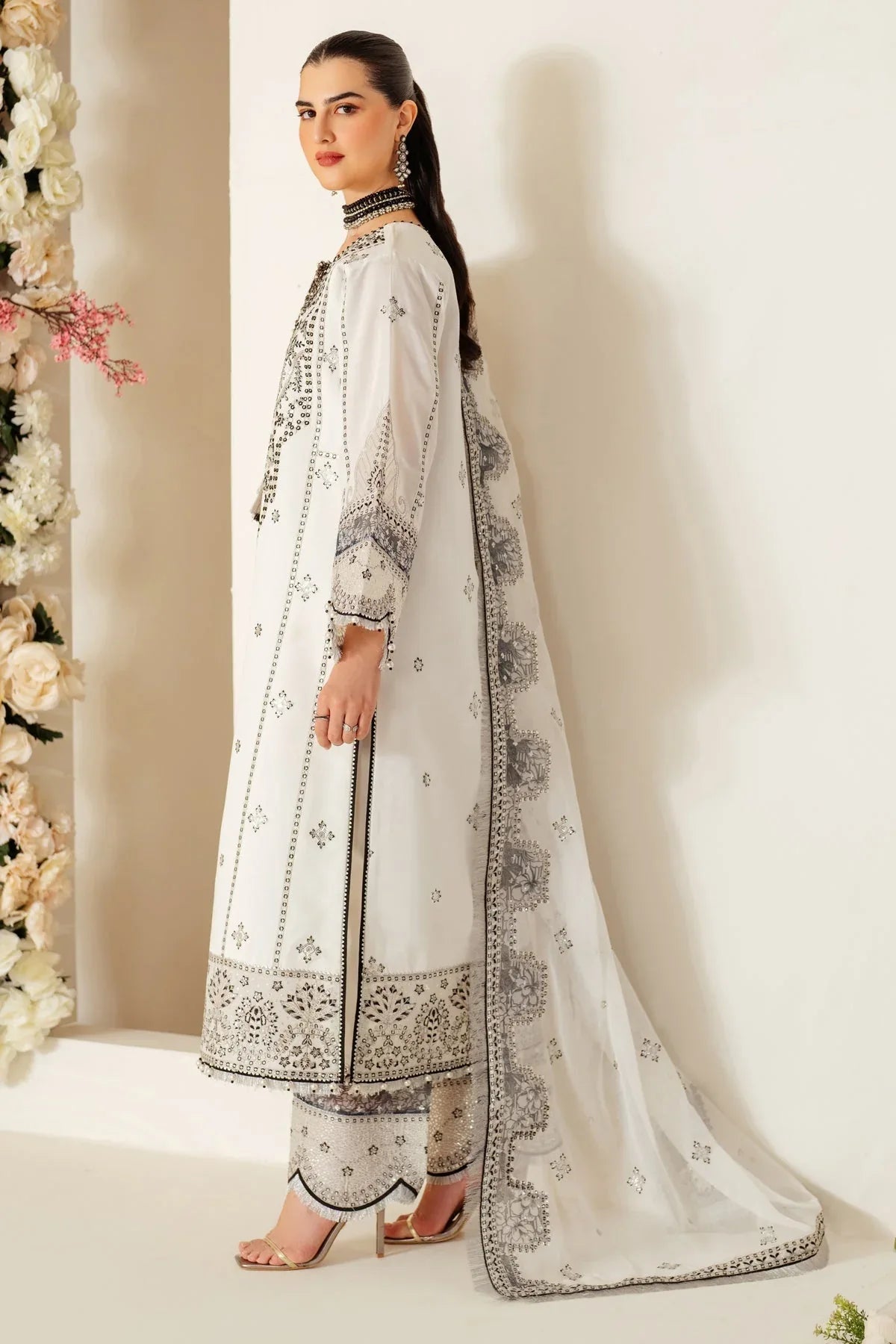 Alizeh | Luxury Raw Silk | AF-RS-04-DOVE - Aqsa Fabrics