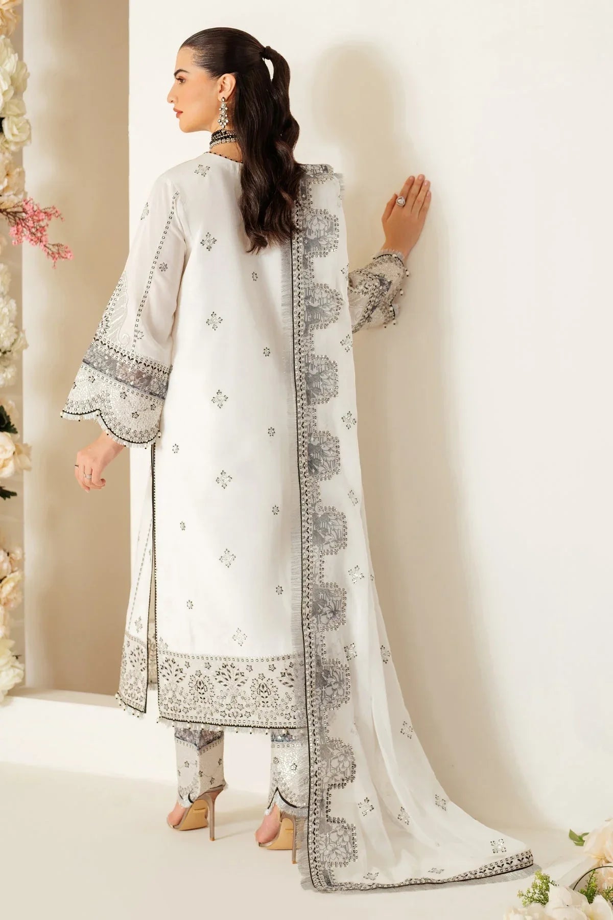 Alizeh | Luxury Raw Silk | AF-RS-04-DOVE - Aqsa Fabrics