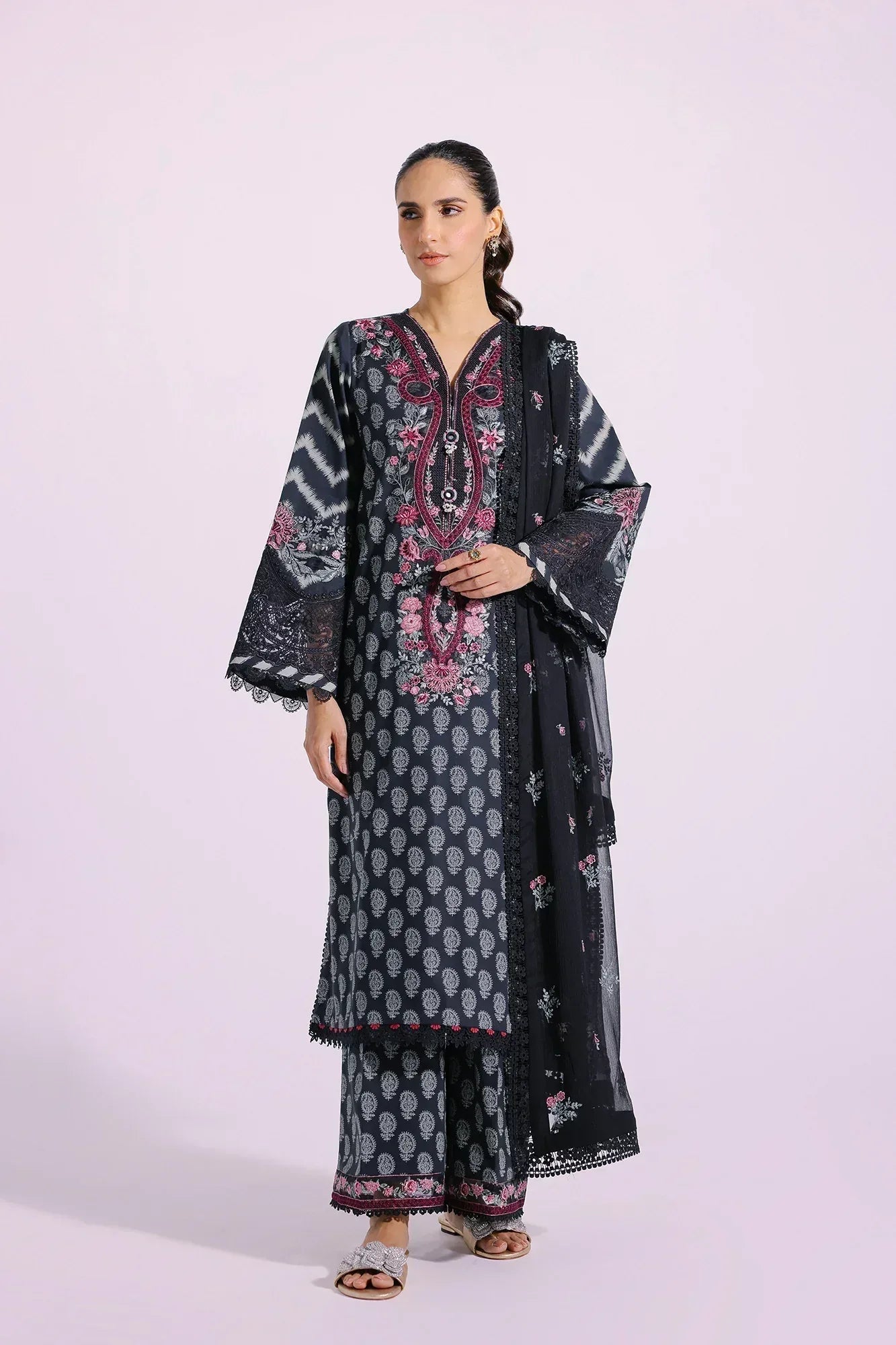 Ethnic | Rozana Collection SS 24 | E0412/203/902 - Aqsa Fabrics