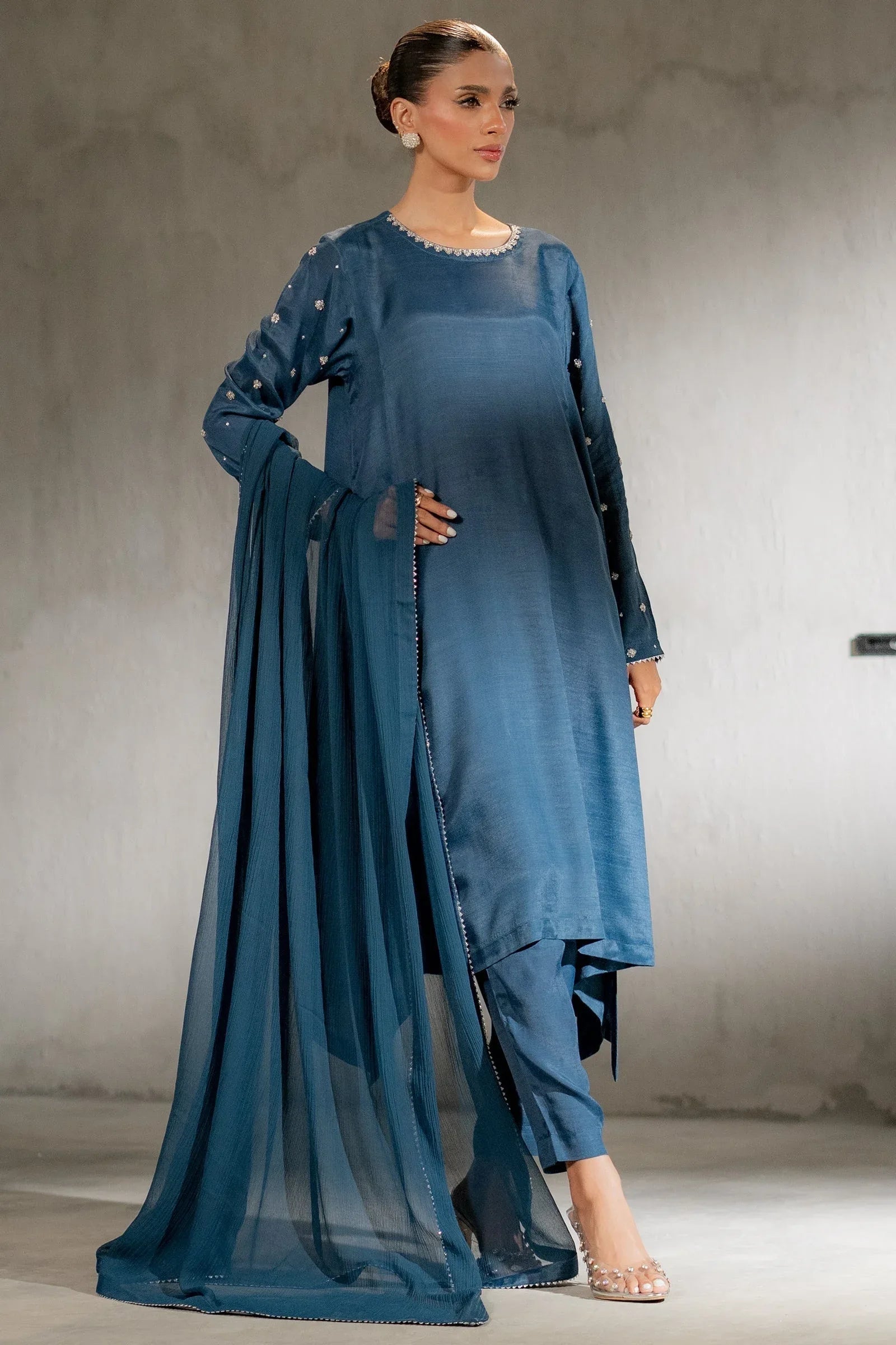 Ego | Diva Premium | SILVERITE 3 PIECE - Aqsa Fabrics