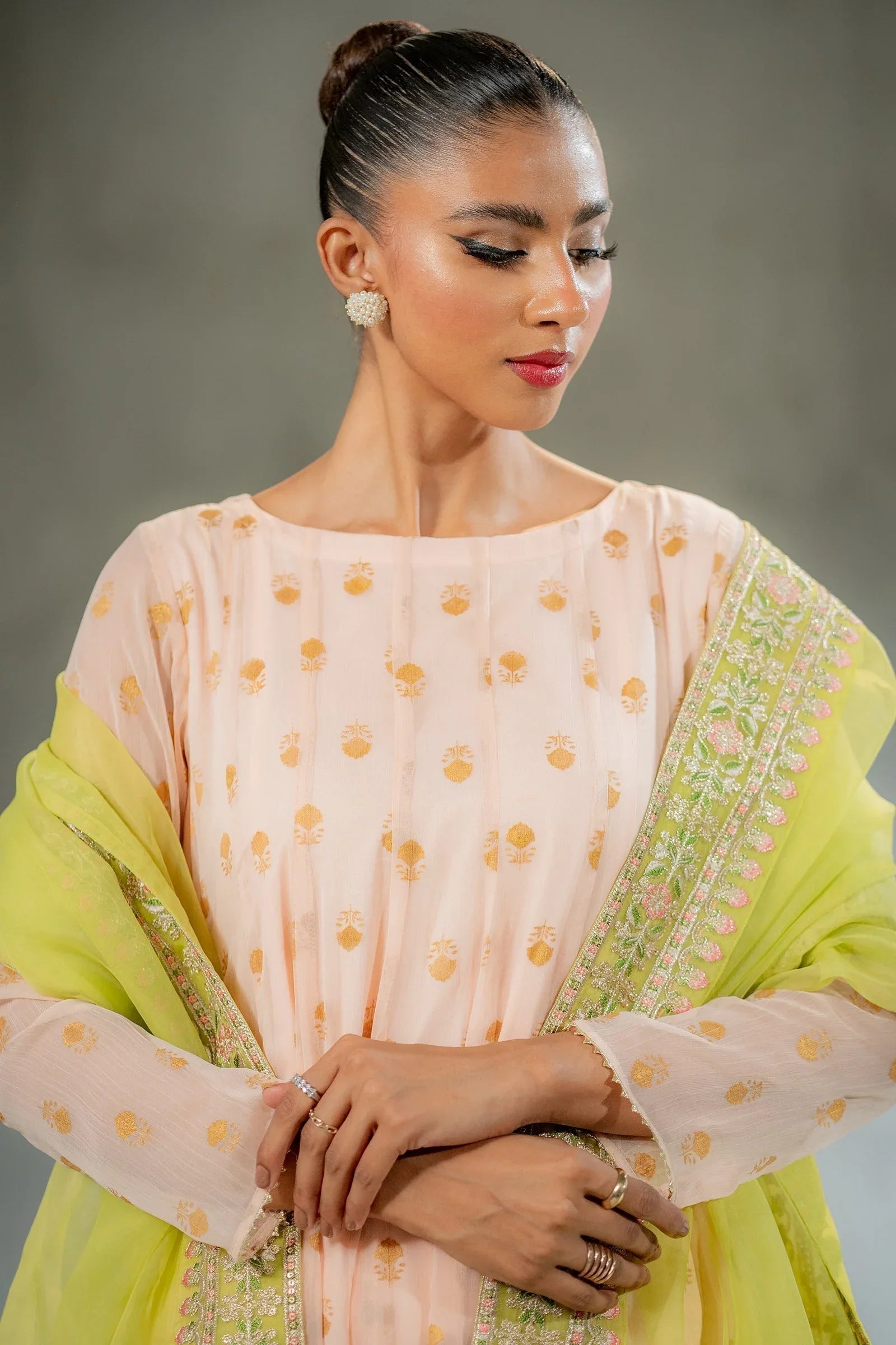 Ego | Diva Premium | SUNEHRI 3 PIECE - Aqsa Fabrics