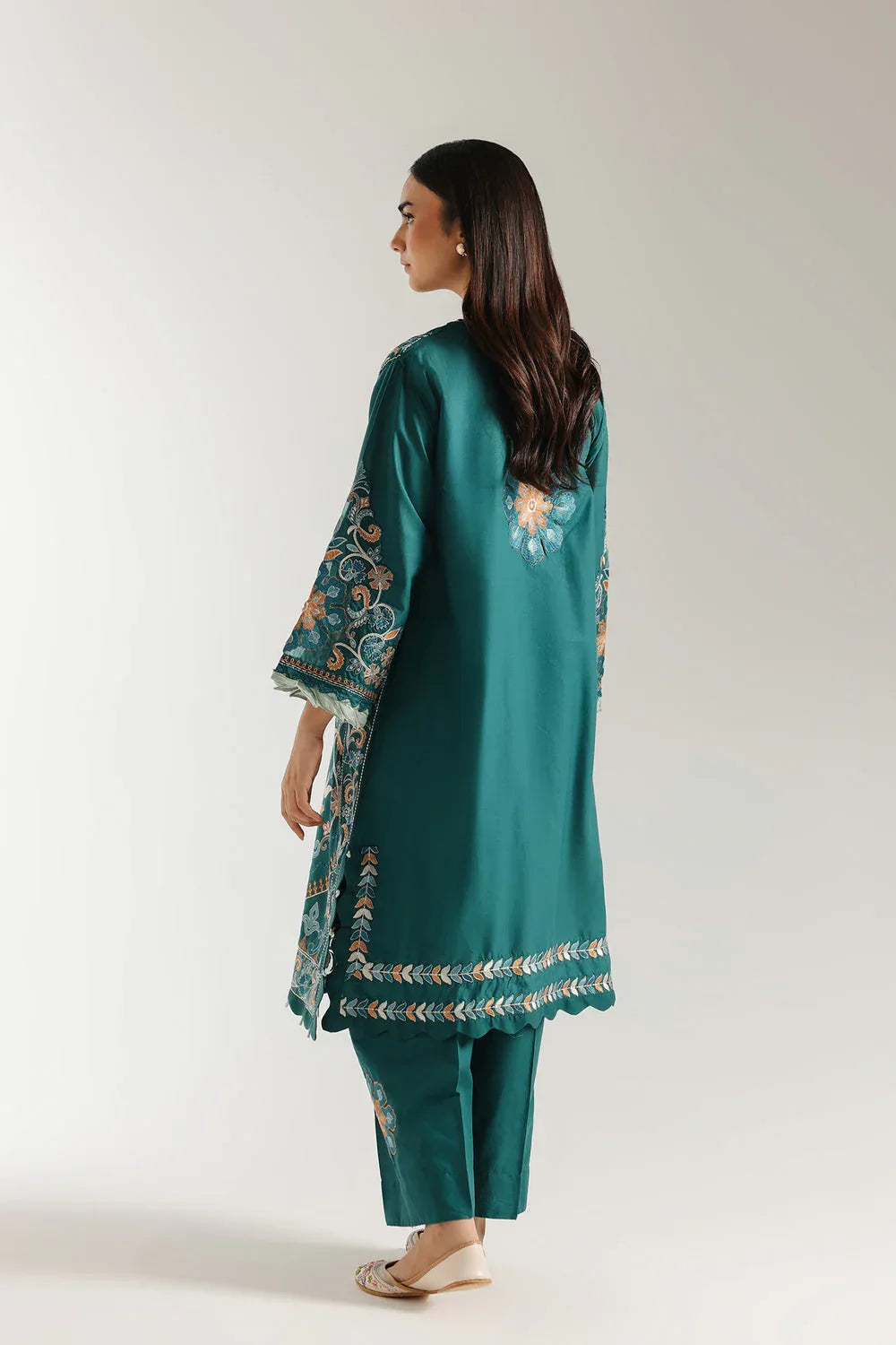 Ethnic | Rozana Collection 25 | Embroidered Dress 21A - Aqsa Fabrics