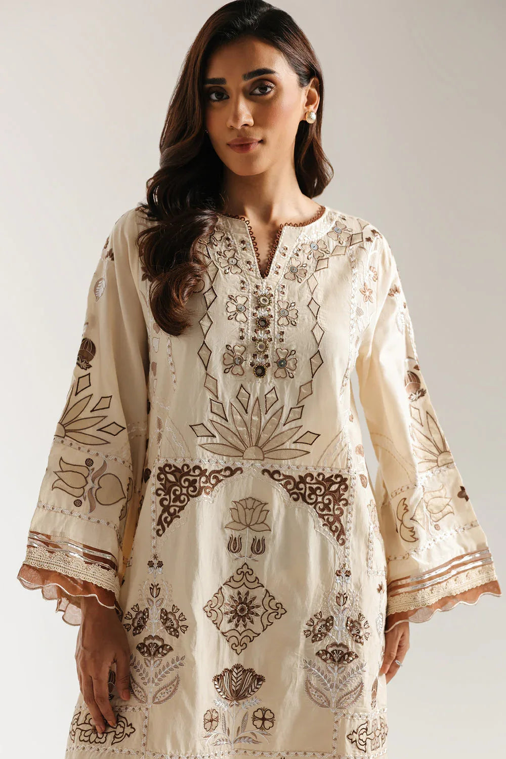 Ethnic | Rozana Collection 25 | Embroidered Dress 22A - Aqsa Fabrics