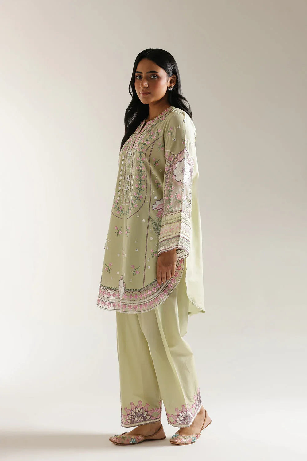 Ethnic | Rozana Collection 25 | Embroidered Dress 23A - Aqsa Fabrics