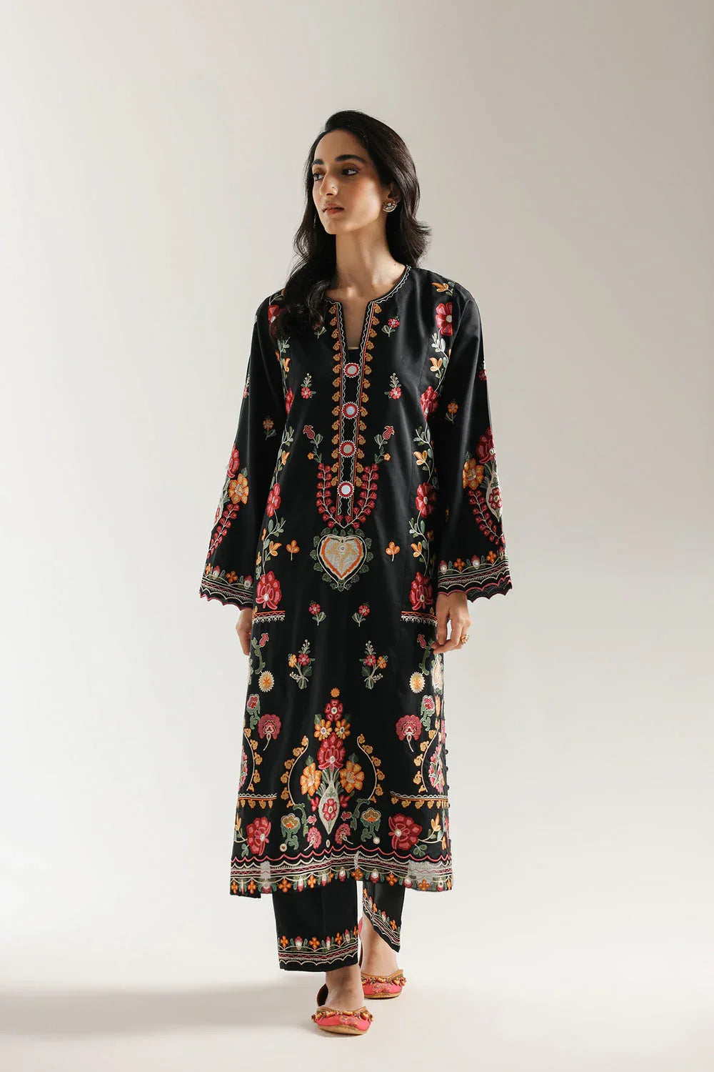 Ethnic | Rozana Collection 25 | Embroidered Dress 16A - Aqsa Fabrics