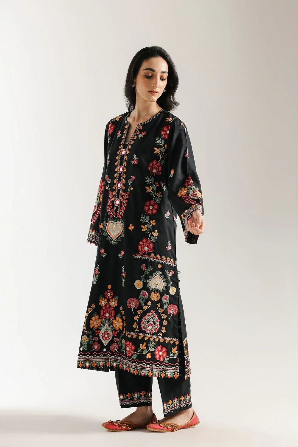Ethnic | Rozana Collection 25 | Embroidered Dress 16A - Aqsa Fabrics