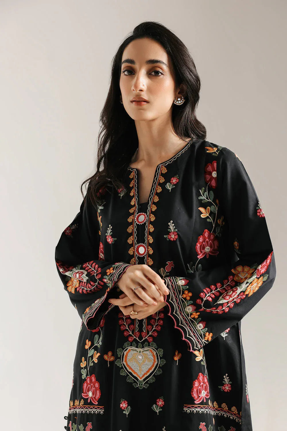 Ethnic | Rozana Collection 25 | Embroidered Dress 16A - Aqsa Fabrics