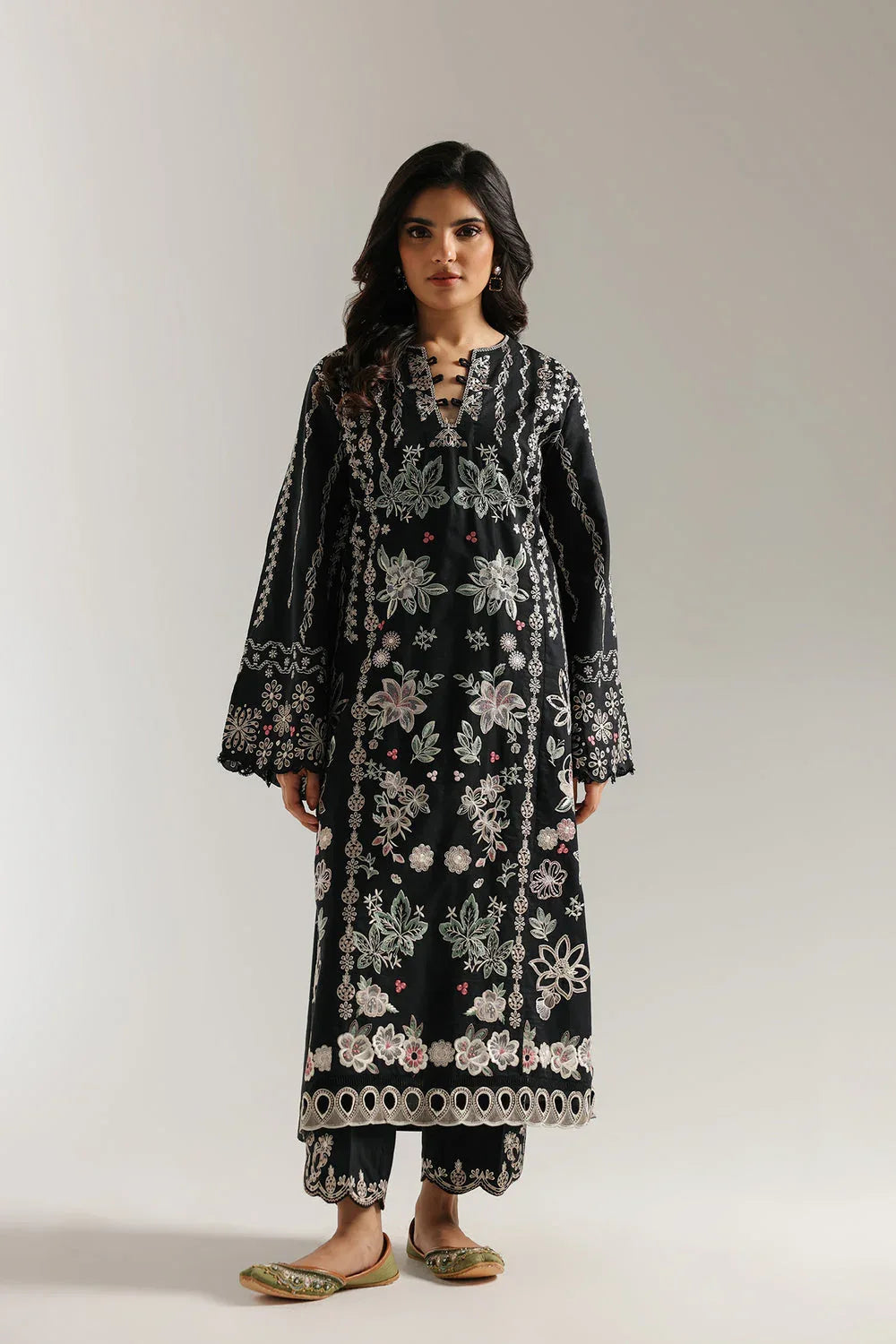 Ethnic | Rozana Collection 25 | Embroidered Dress 20A - Aqsa Fabrics