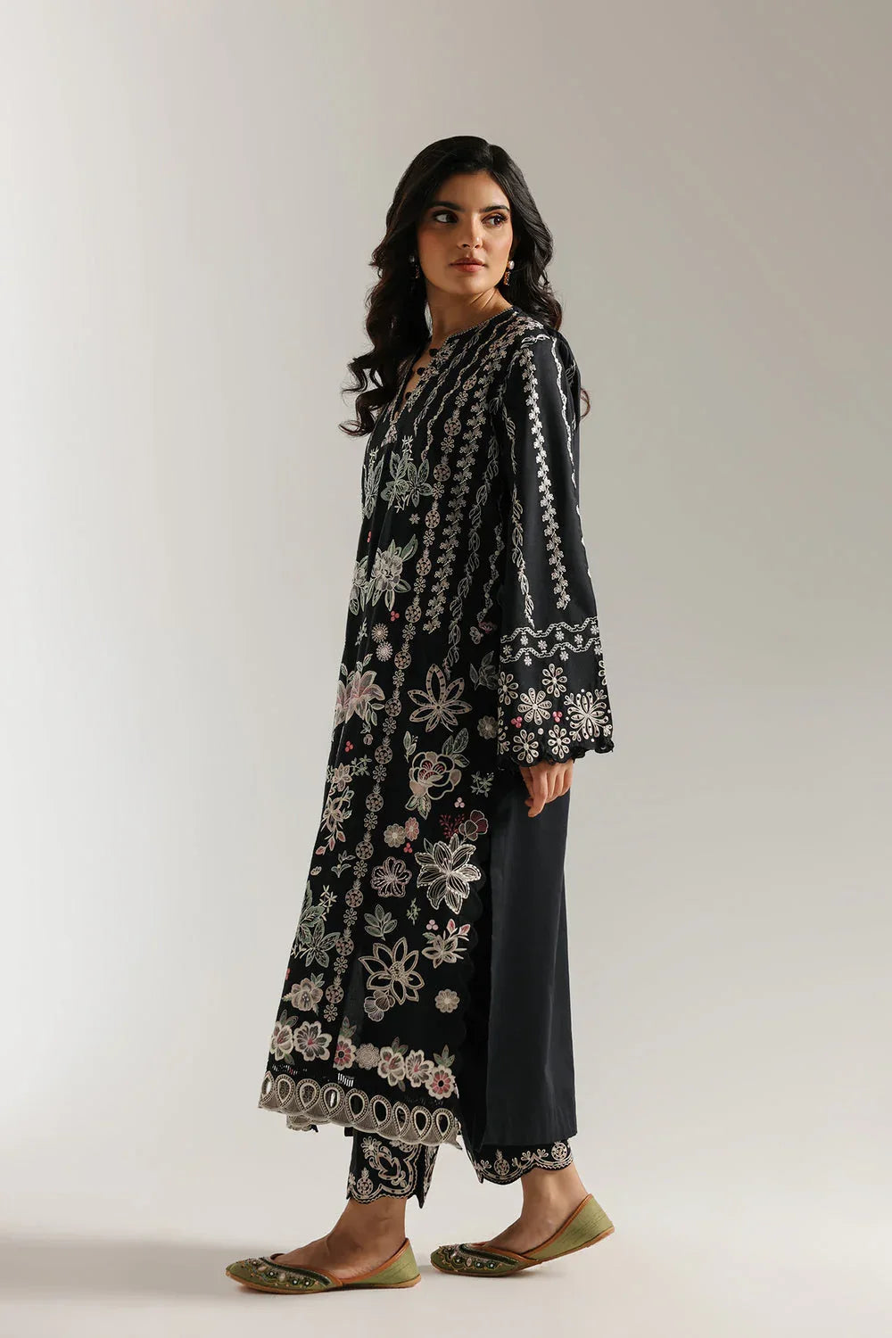 Ethnic | Rozana Collection 25 | Embroidered Dress 20A - Aqsa Fabrics