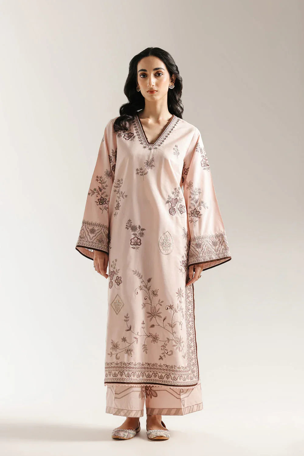 Ethnic | Rozana Collection 25 | Embroidered Dress 15A - Aqsa Fabrics