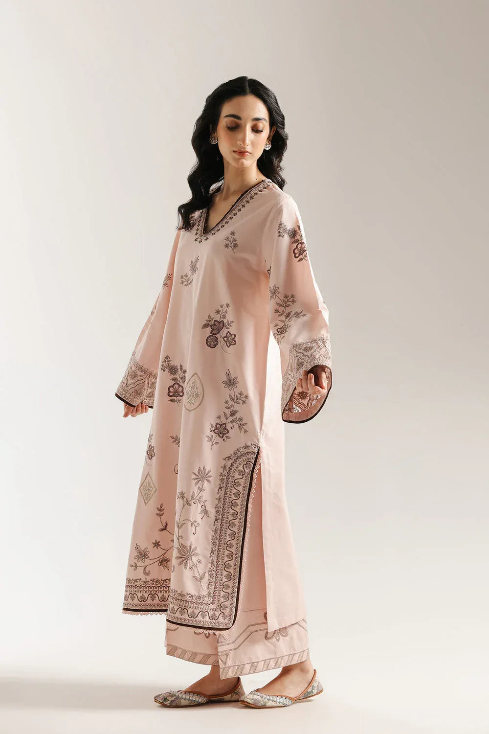 Ethnic | Rozana Collection 25 | Embroidered Dress 15A - Aqsa Fabrics
