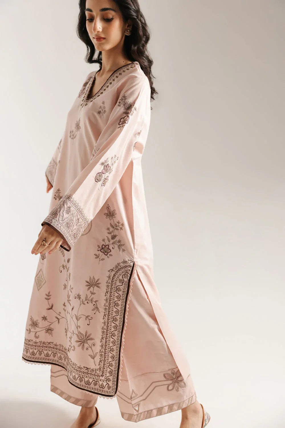 Ethnic | Rozana Collection 25 | Embroidered Dress 15A - Aqsa Fabrics