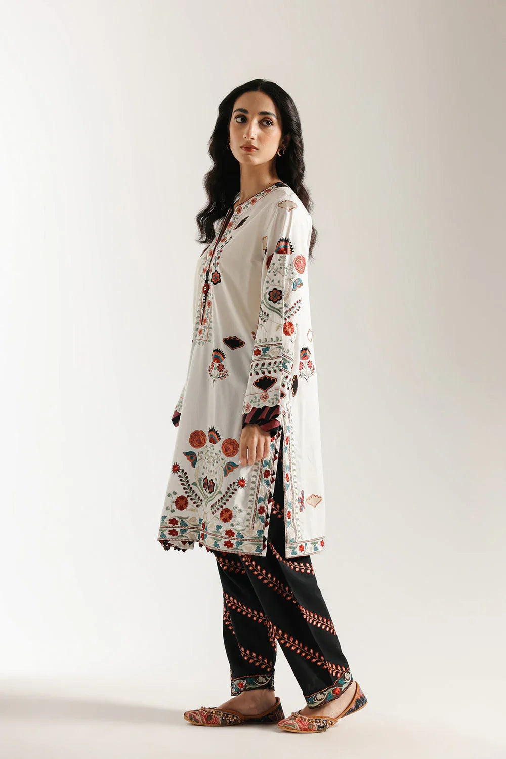 Ethnic | Rozana Collection 25 | Embroidered Dress 19A - Aqsa Fabrics