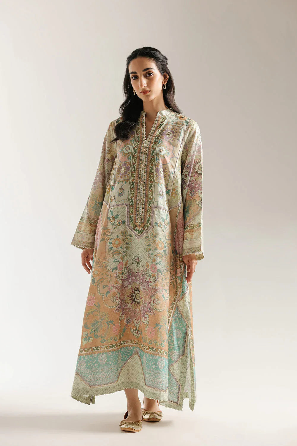 Ethnic | Rozana Collection 25 | Embroidered Dress 14A - Aqsa Fabrics