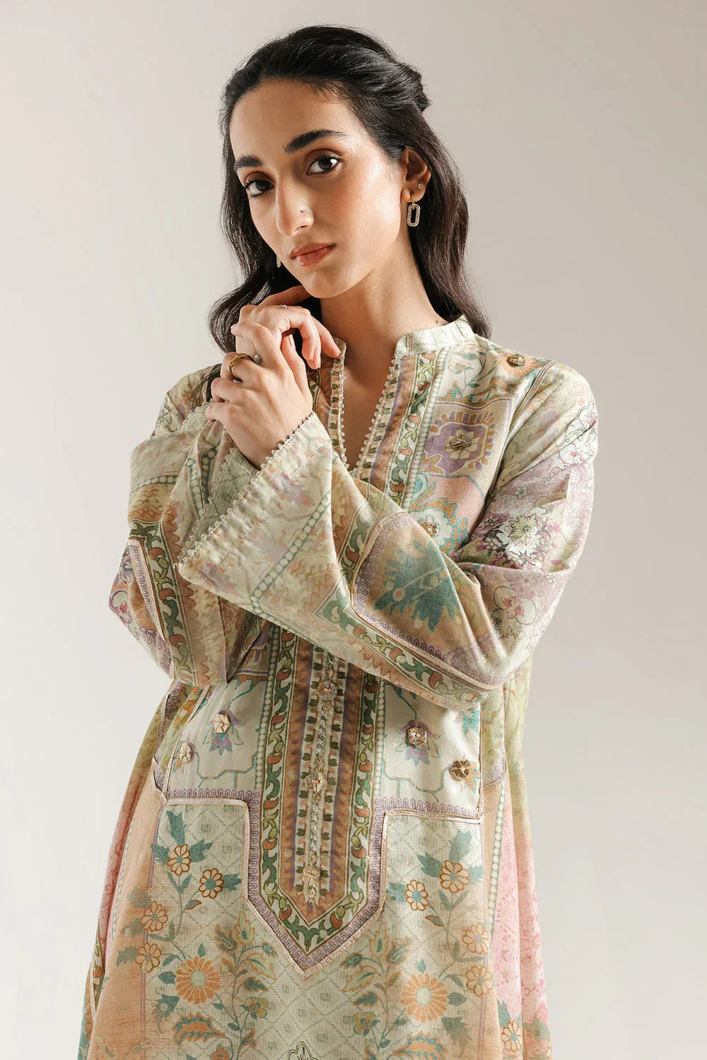 Ethnic | Rozana Collection 25 | Embroidered Dress 14A - Aqsa Fabrics