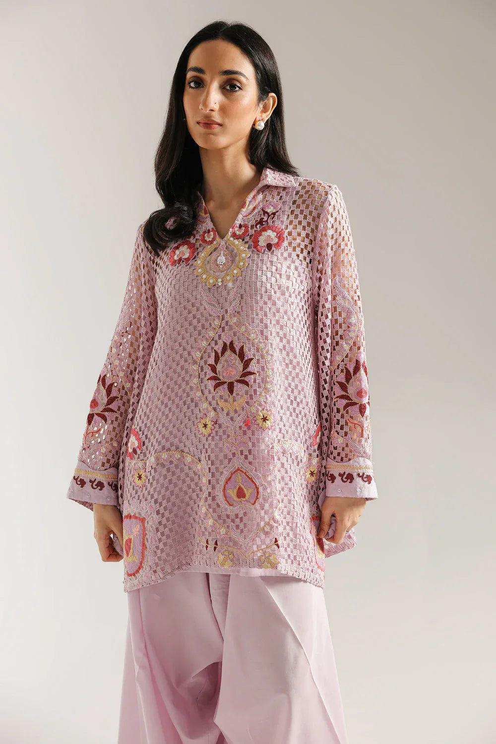 Ethnic | Rozana Collection 25 | Embroidered Dress 13A - Aqsa Fabrics