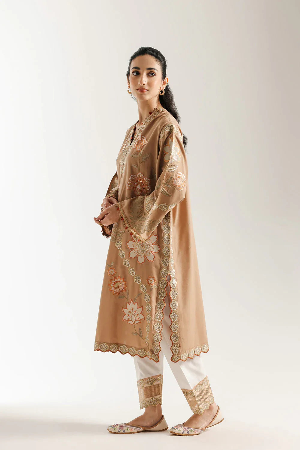 Ethnic | Rozana Collection 25 | Embroidered Dress 12A - Aqsa Fabrics