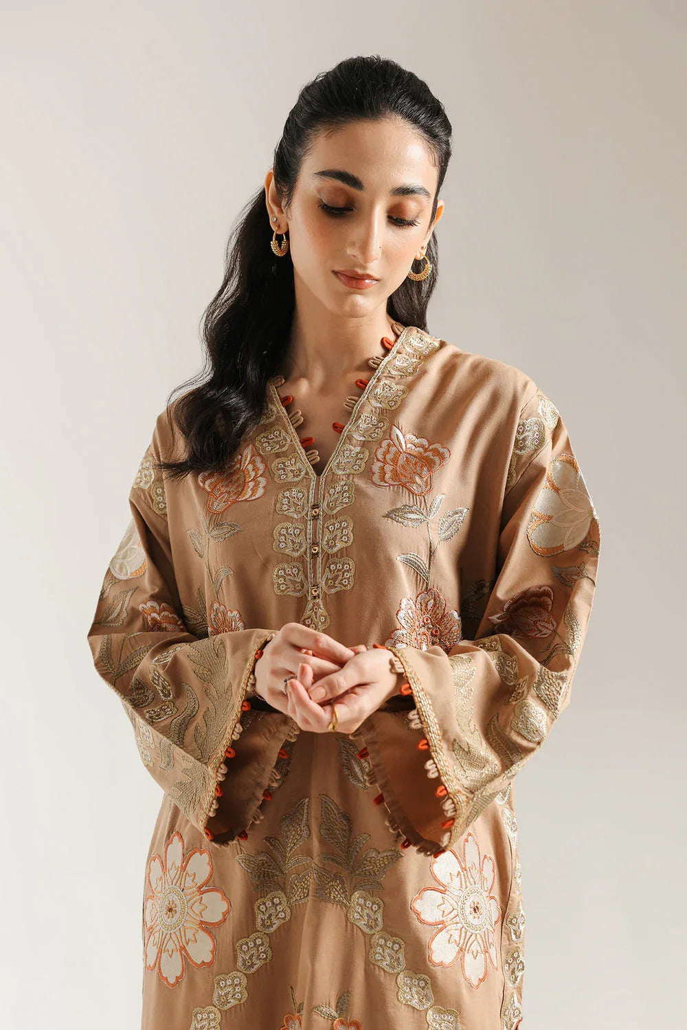 Ethnic | Rozana Collection 25 | Embroidered Dress 12A - Aqsa Fabrics