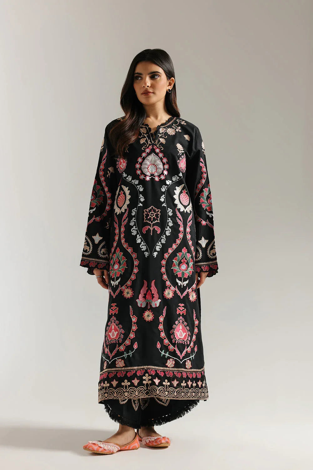 Ethnic | Rozana Collection 25 | Embroidered Dress 25A - Aqsa Fabrics