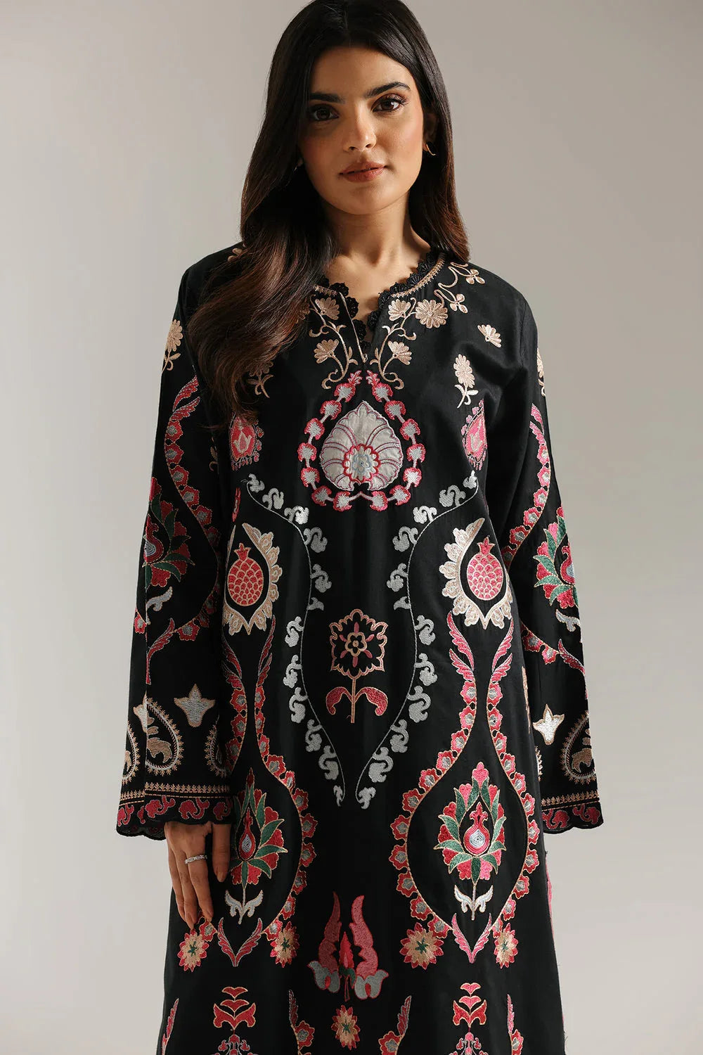Ethnic | Rozana Collection 25 | Embroidered Dress 25A - Aqsa Fabrics