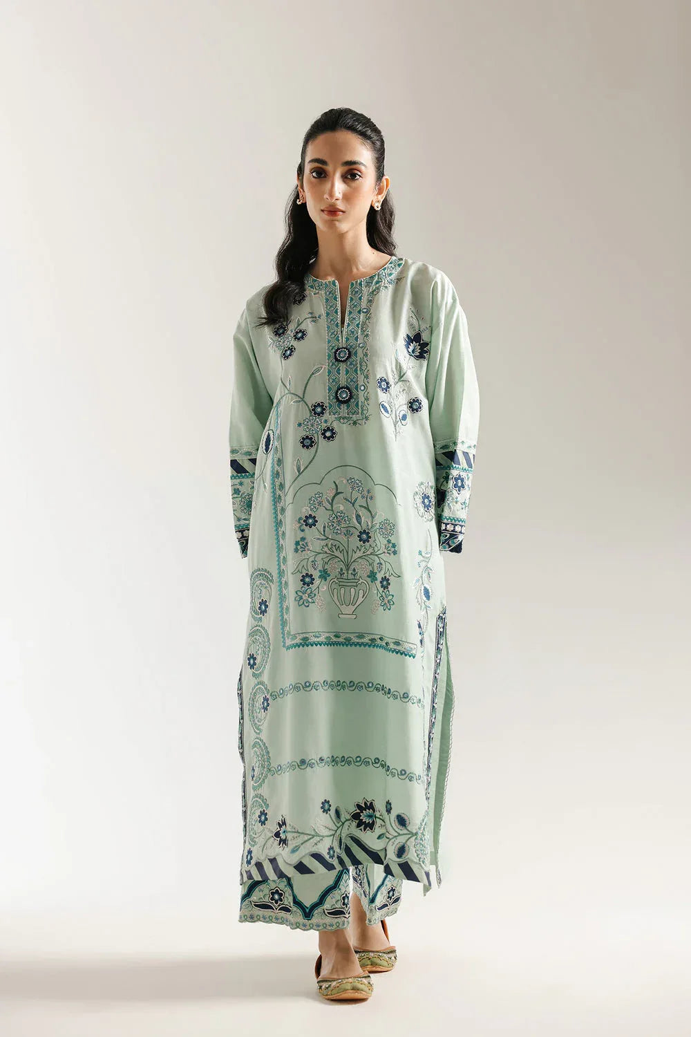 Ethnic | Rozana Collection 25 | Embroidered Dress 24A - Aqsa Fabrics