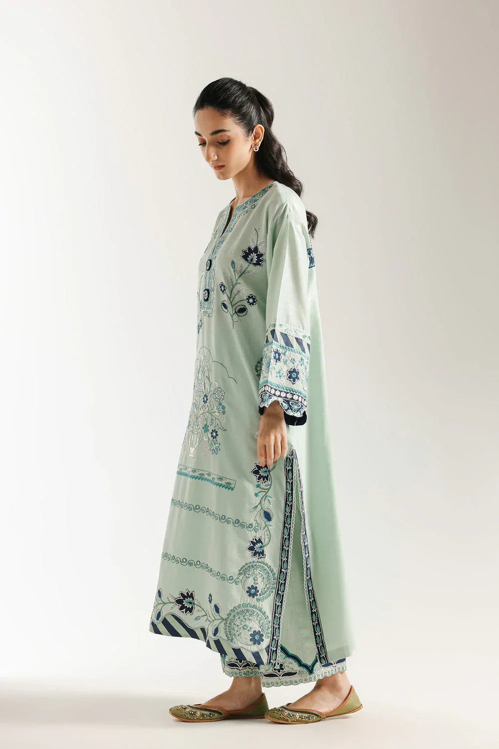 Ethnic | Rozana Collection 25 | Embroidered Dress 24A - Aqsa Fabrics