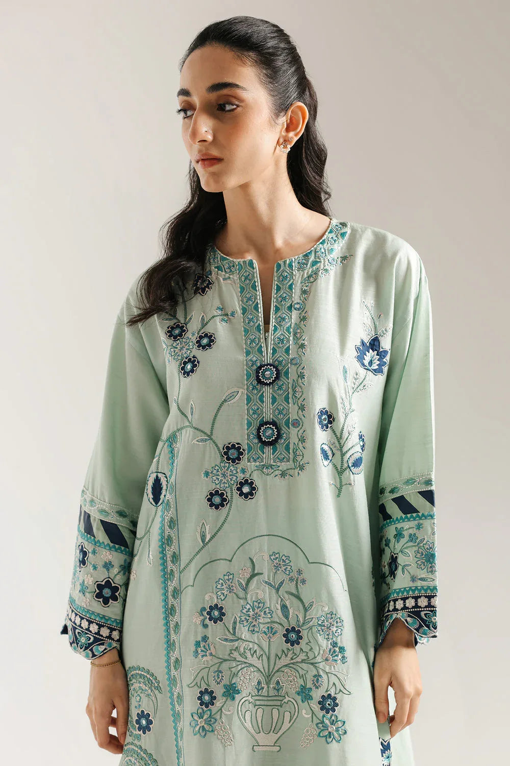 Ethnic | Rozana Collection 25 | Embroidered Dress 24A - Aqsa Fabrics