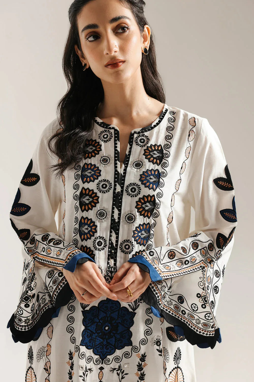 Ethnic | Rozana Collection 25 | Embroidered Dress 10A - Aqsa Fabrics