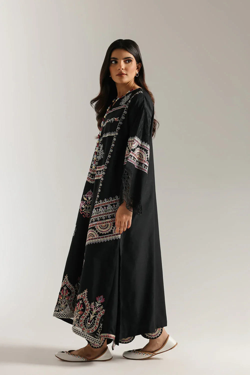 Ethnic | Rozana Collection 25 | Embroidered Dress 18A - Aqsa Fabrics