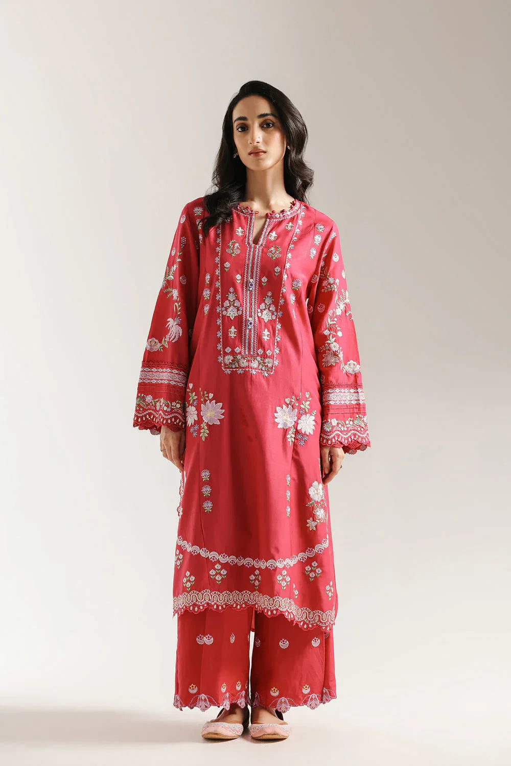Ethnic | Rozana Collection 25 | Embroidered Dress 08A - Aqsa Fabrics