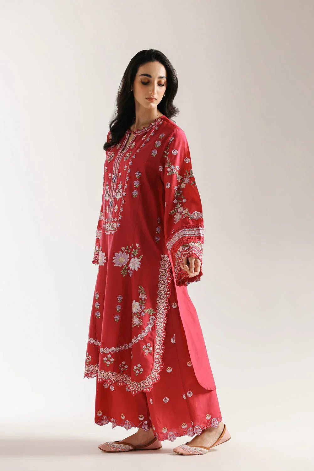 Ethnic | Rozana Collection 25 | Embroidered Dress 08A - Aqsa Fabrics