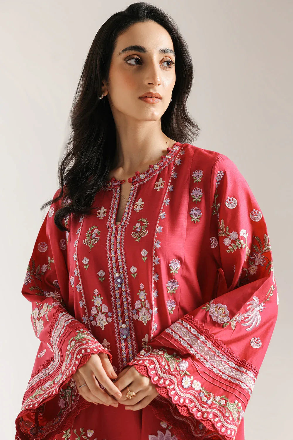 Ethnic | Rozana Collection 25 | Embroidered Dress 08A - Aqsa Fabrics