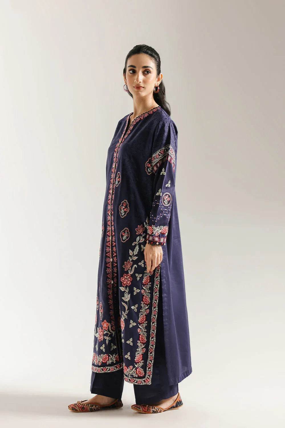 Ethnic | Rozana Collection 25 | Embroidered Dress 05A - Aqsa Fabrics