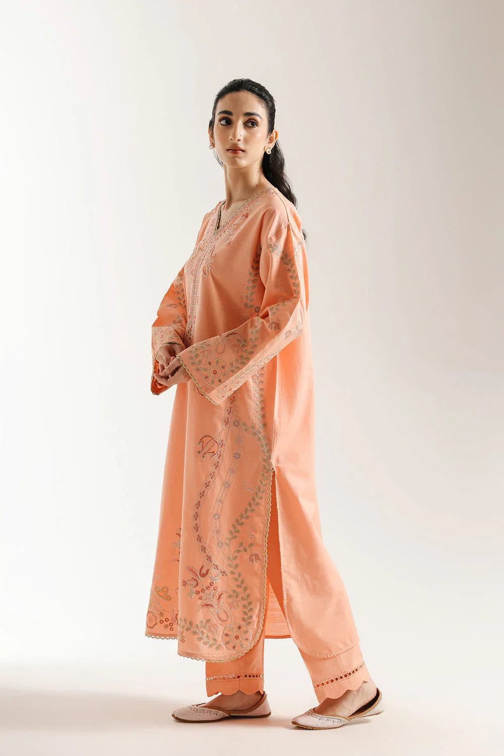 Ethnic | Rozana Collection 25 | Embroidered Dress 06A - Aqsa Fabrics
