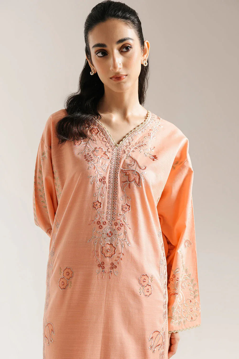 Ethnic | Rozana Collection 25 | Embroidered Dress 06A - Aqsa Fabrics