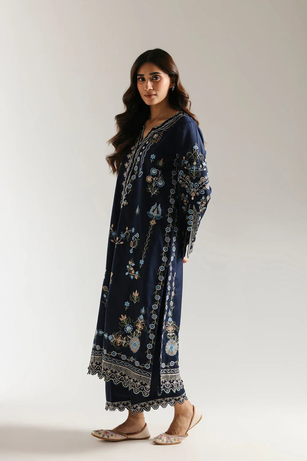 Ethnic | Rozana Collection 25 | Embroidered Dress 09A - Aqsa Fabrics