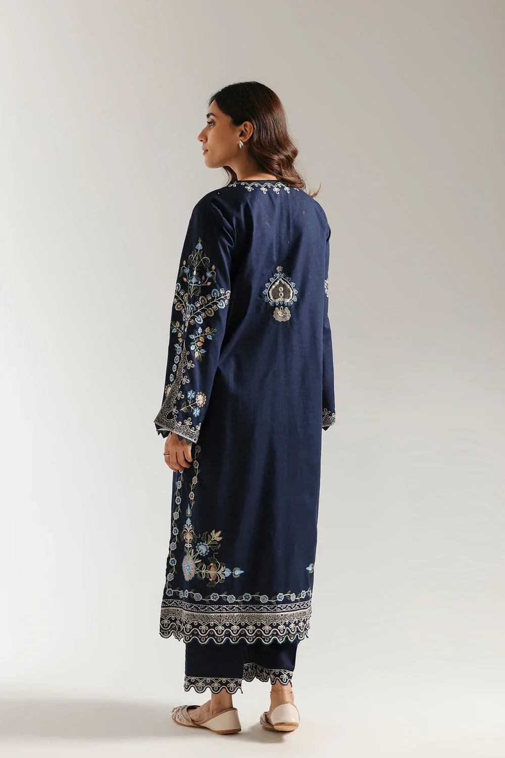 Ethnic | Rozana Collection 25 | Embroidered Dress 09A - Aqsa Fabrics