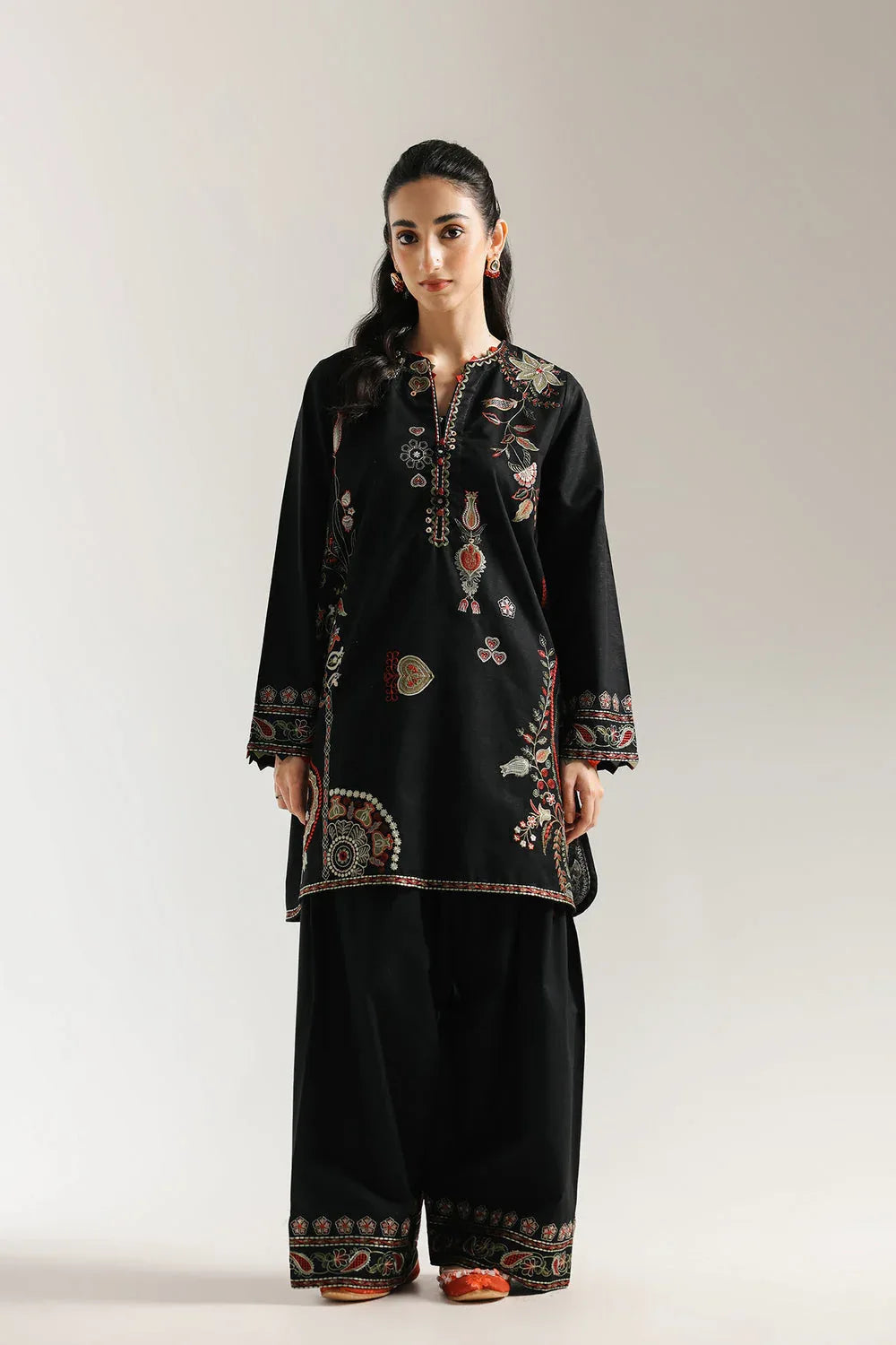 Ethnic | Rozana Collection 25 | Embroidered Dress 07A - Aqsa Fabrics