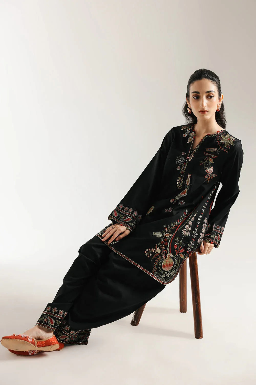 Ethnic | Rozana Collection 25 | Embroidered Dress 07A - Aqsa Fabrics