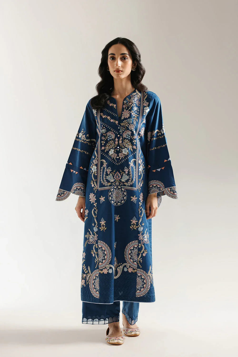 Ethnic | Rozana Collection 25 | Embroidered Dress 04A - Aqsa Fabrics
