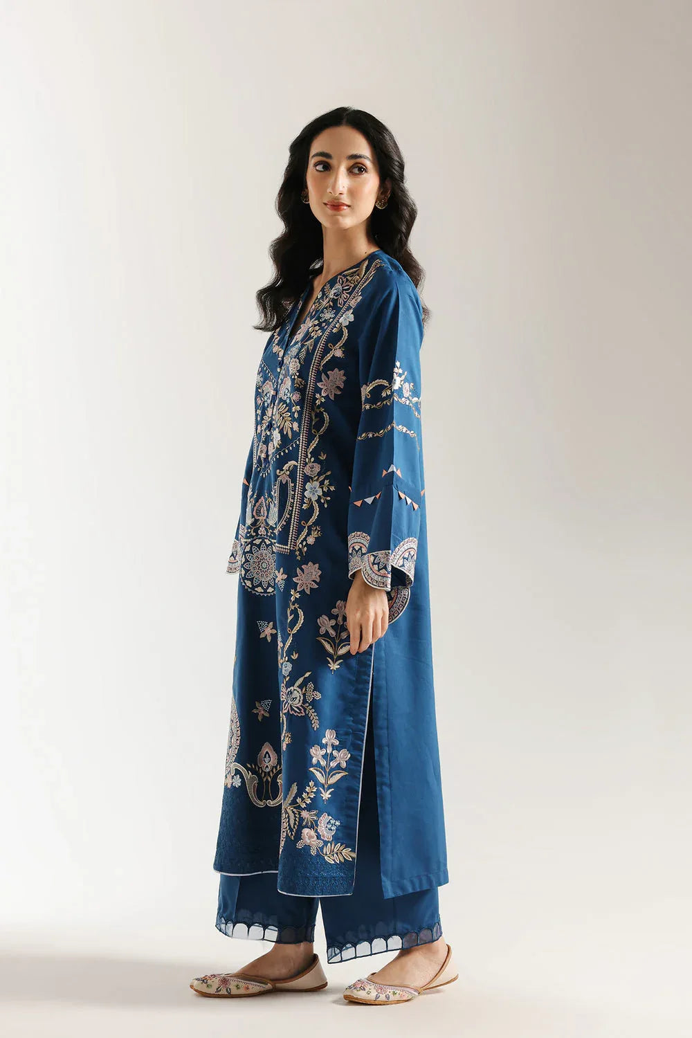 Ethnic | Rozana Collection 25 | Embroidered Dress 04A - Aqsa Fabrics