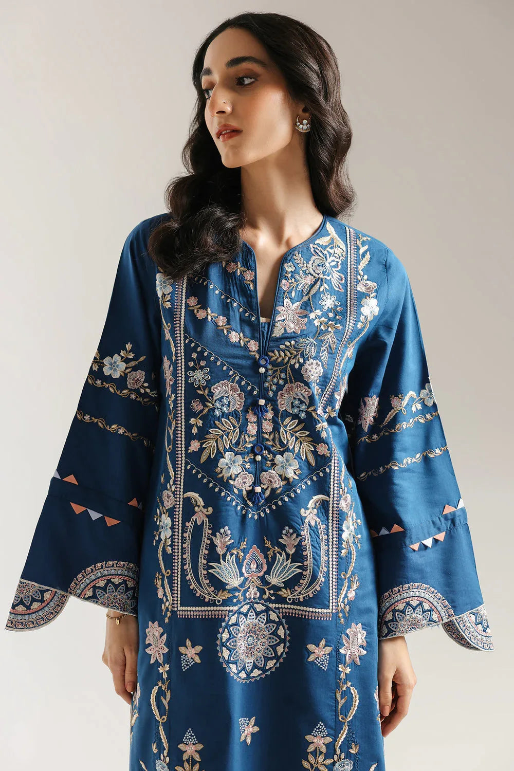 Ethnic | Rozana Collection 25 | Embroidered Dress 04A - Aqsa Fabrics