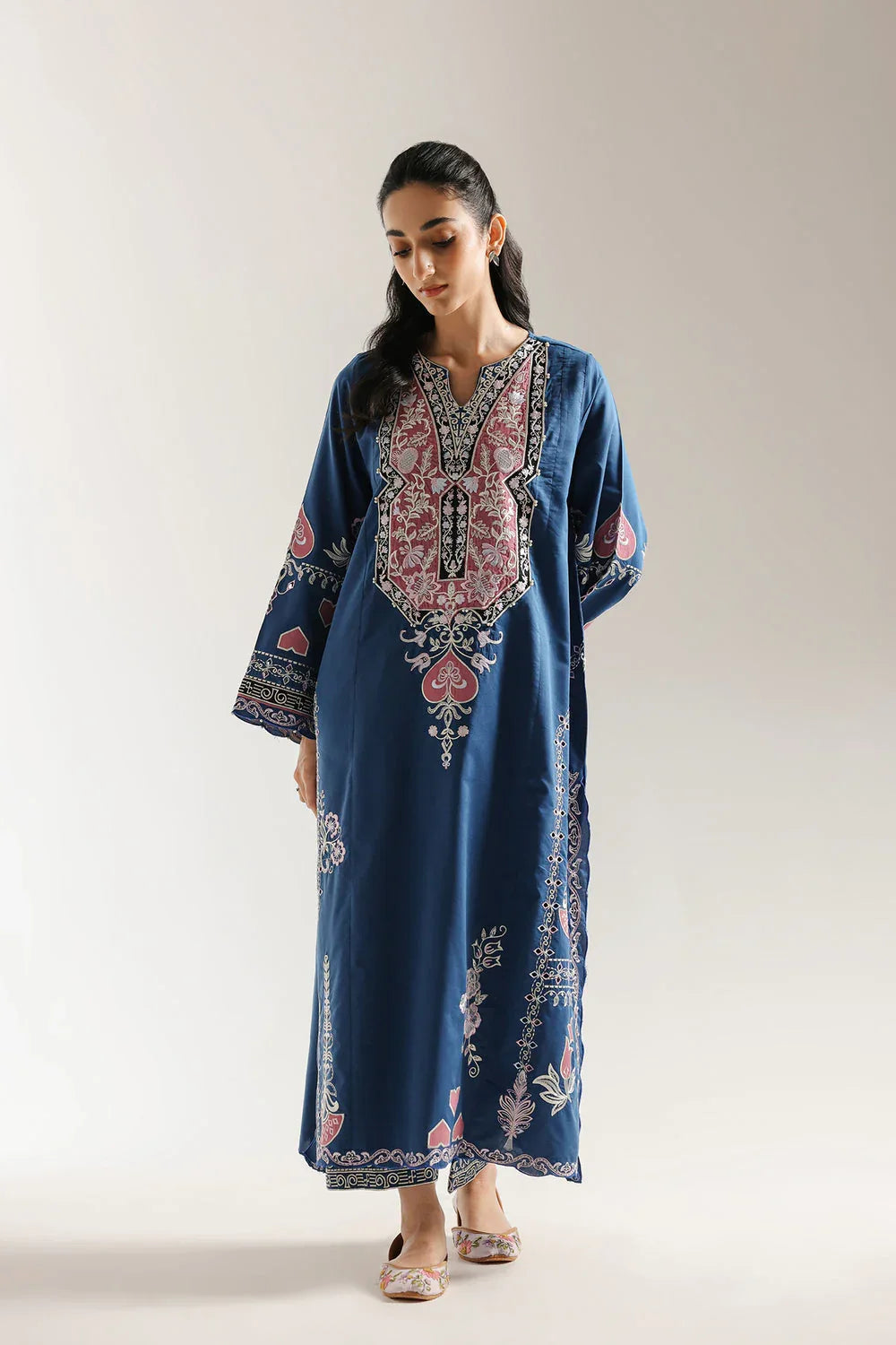 Ethnic | Rozana Collection 25 | Embroidered Dress 03A - Aqsa Fabrics