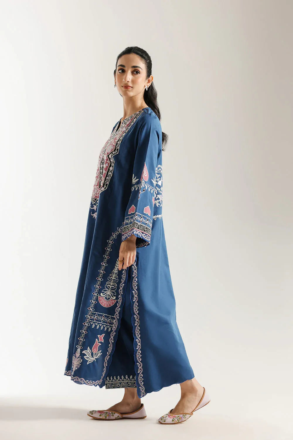 Ethnic | Rozana Collection 25 | Embroidered Dress 03A - Aqsa Fabrics