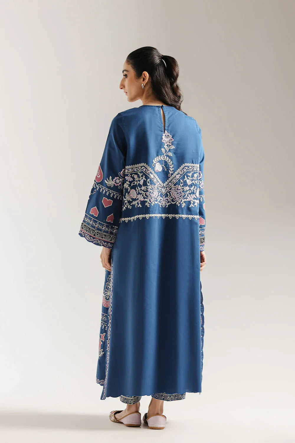 Ethnic | Rozana Collection 25 | Embroidered Dress 03A - Aqsa Fabrics